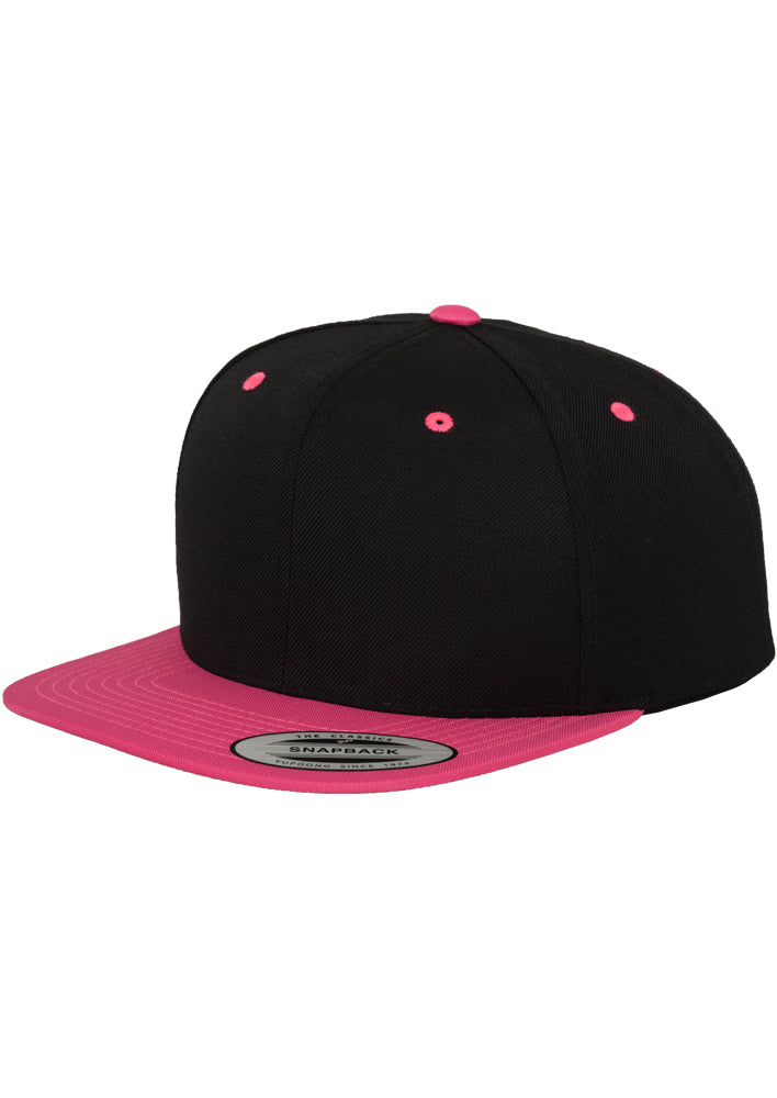Classic Snapback 2-Tone - Black/Neon Pink - Headz Up 
