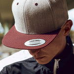 Classic Snapback 2-Tone - Heather Grey/Maroon - Headz Up 
