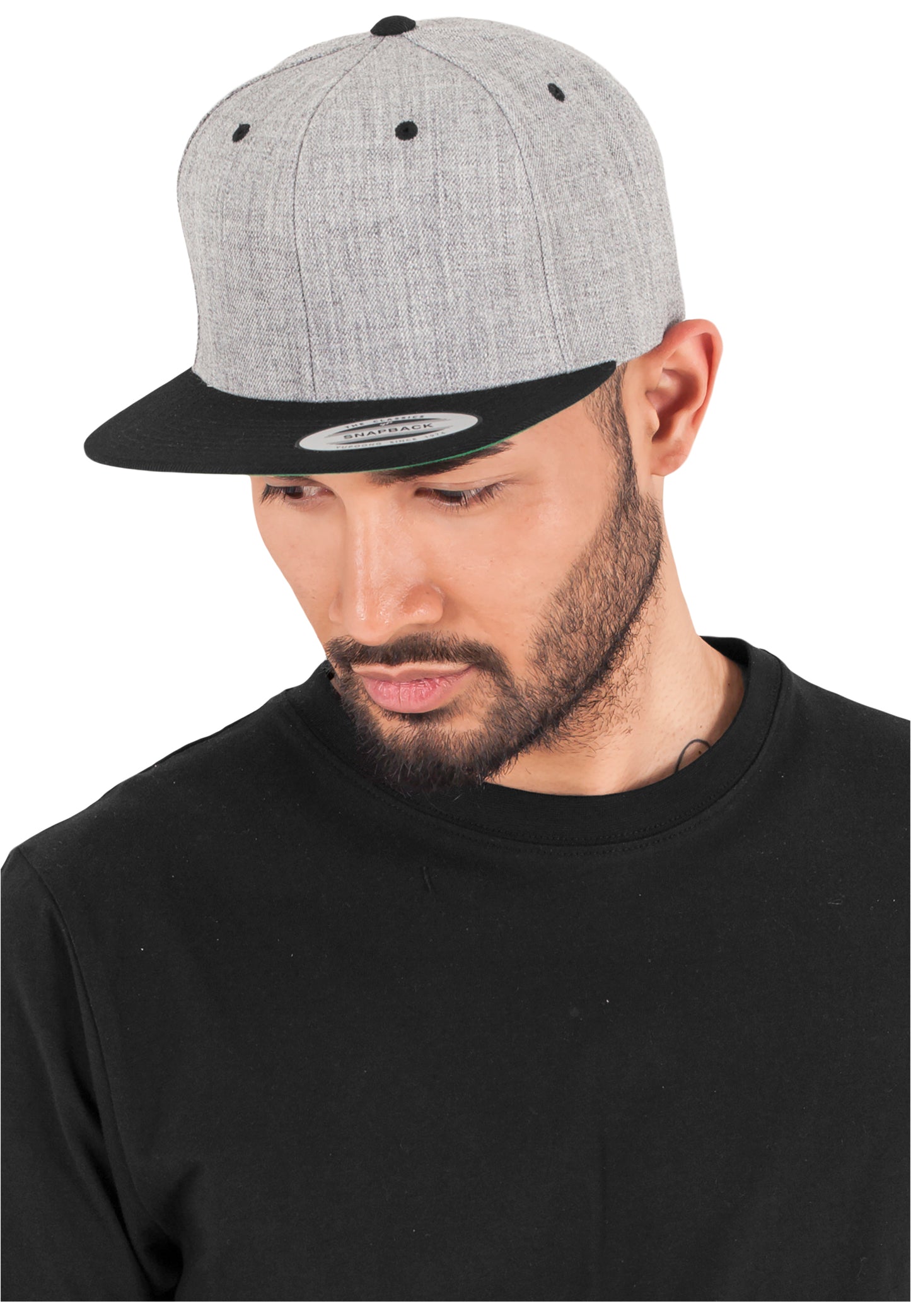 Classic Snapback 2-Tone - Heather Grey/Black - Headz Up 