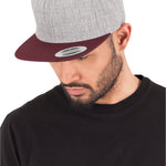 Classic Snapback 2-Tone - Heather Grey/Maroon - Headz Up 