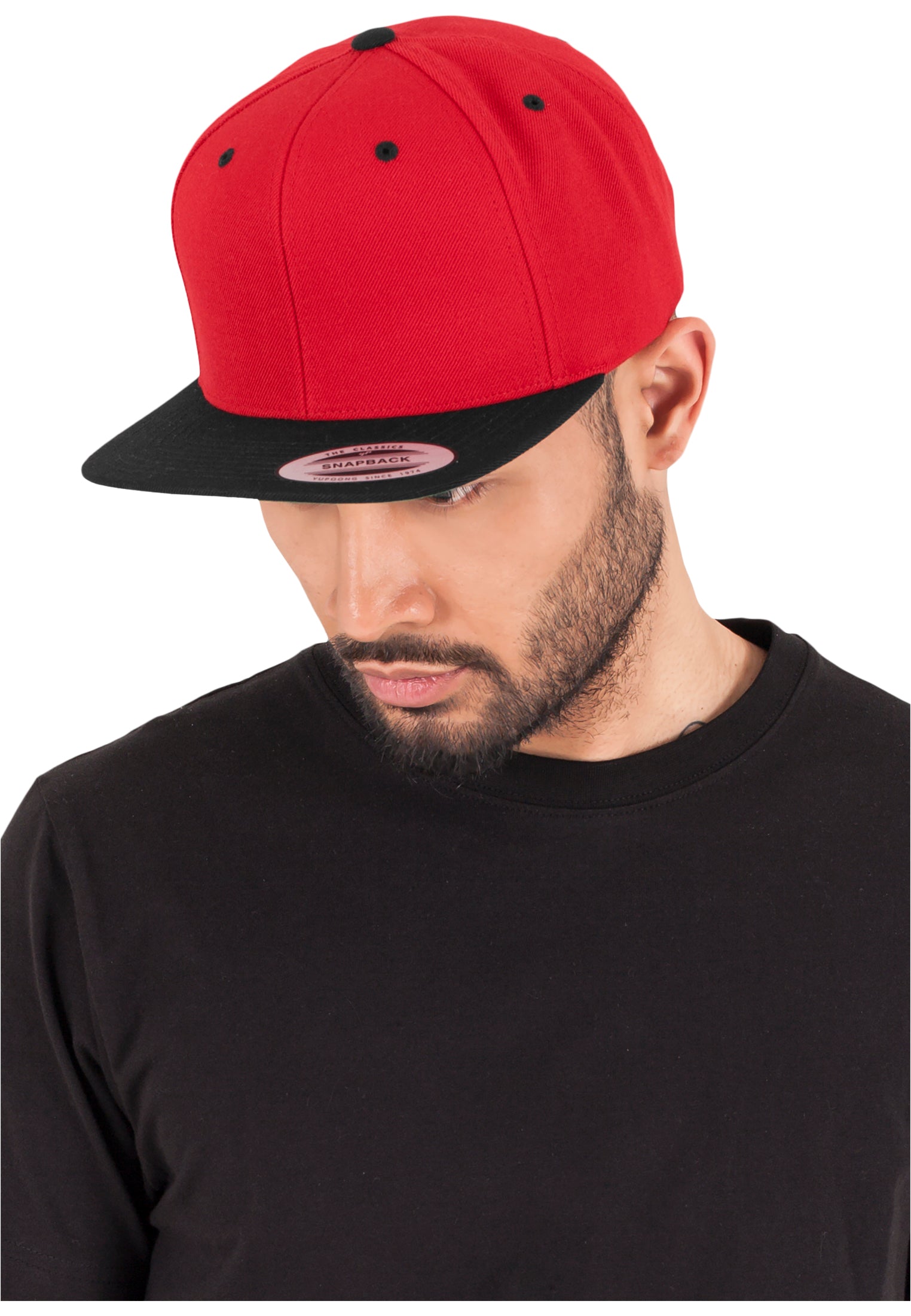 Classic Snapback 2-Tone - Red/Black - Headz Up 