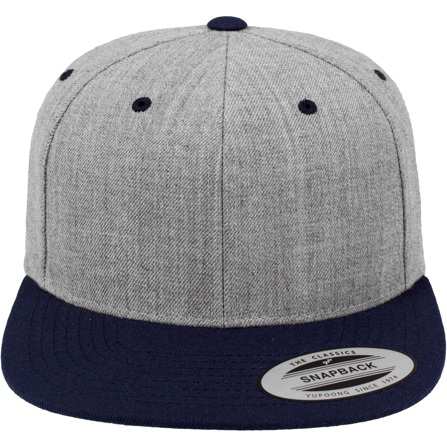 Classic Snapback 2-Tone - Heather Grey/Navy - Headz Up 