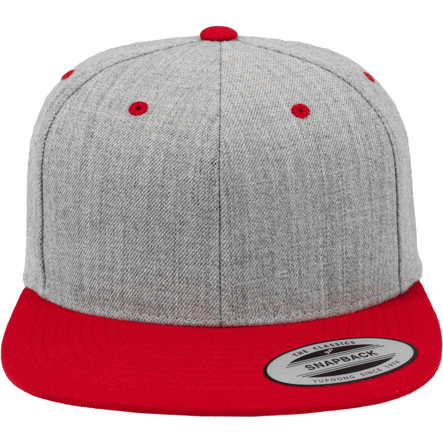 Classic Snapback 2-Tone - Heather Grey/Red - Headz Up 