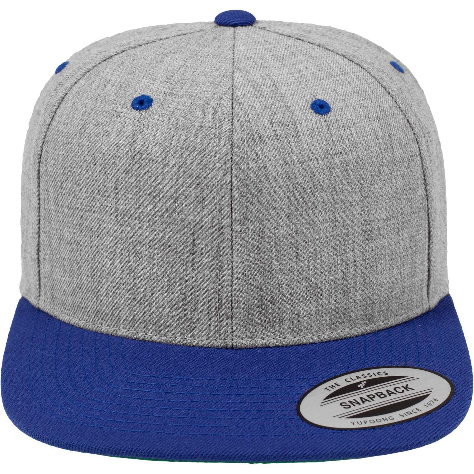 Classic Snapback 2-Tone - Heather Grey/Royal - Headz Up 