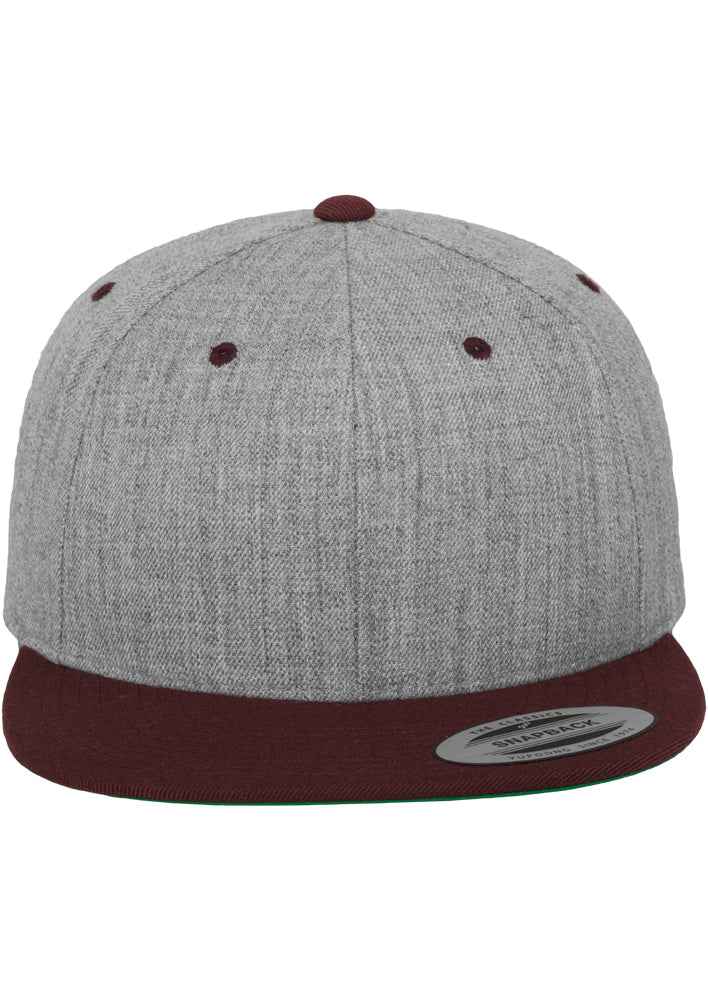 Classic Snapback 2-Tone - Heather Grey/Maroon - Headz Up 