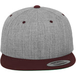 Classic Snapback 2-Tone - Heather Grey/Maroon - Headz Up 