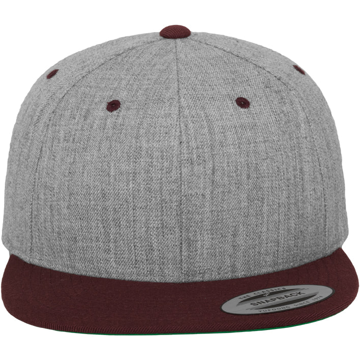 Classic Snapback 2-Tone - Heather Grey/Maroon - Headz Up 