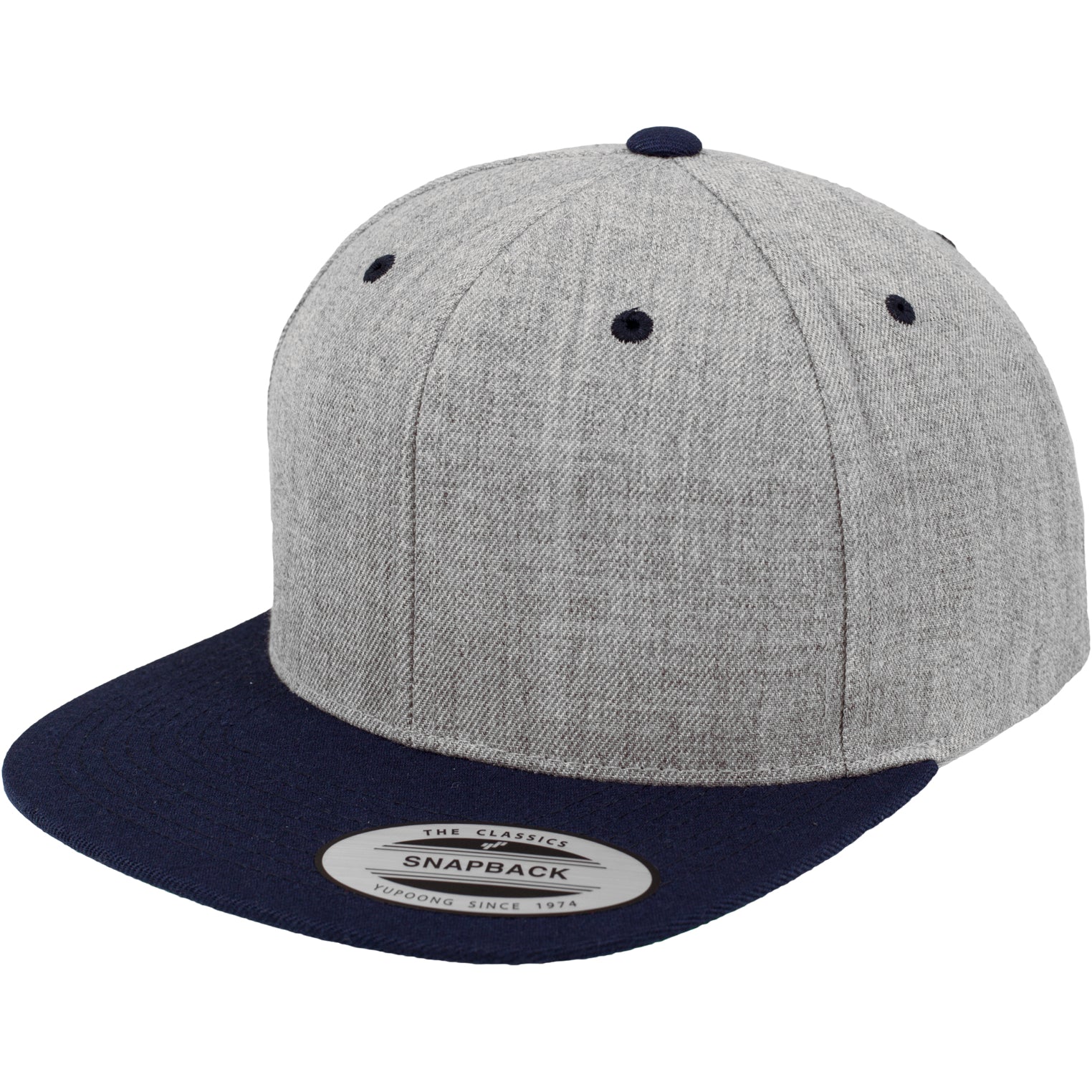 Classic Snapback 2-Tone - Heather Grey/Navy - Headz Up 