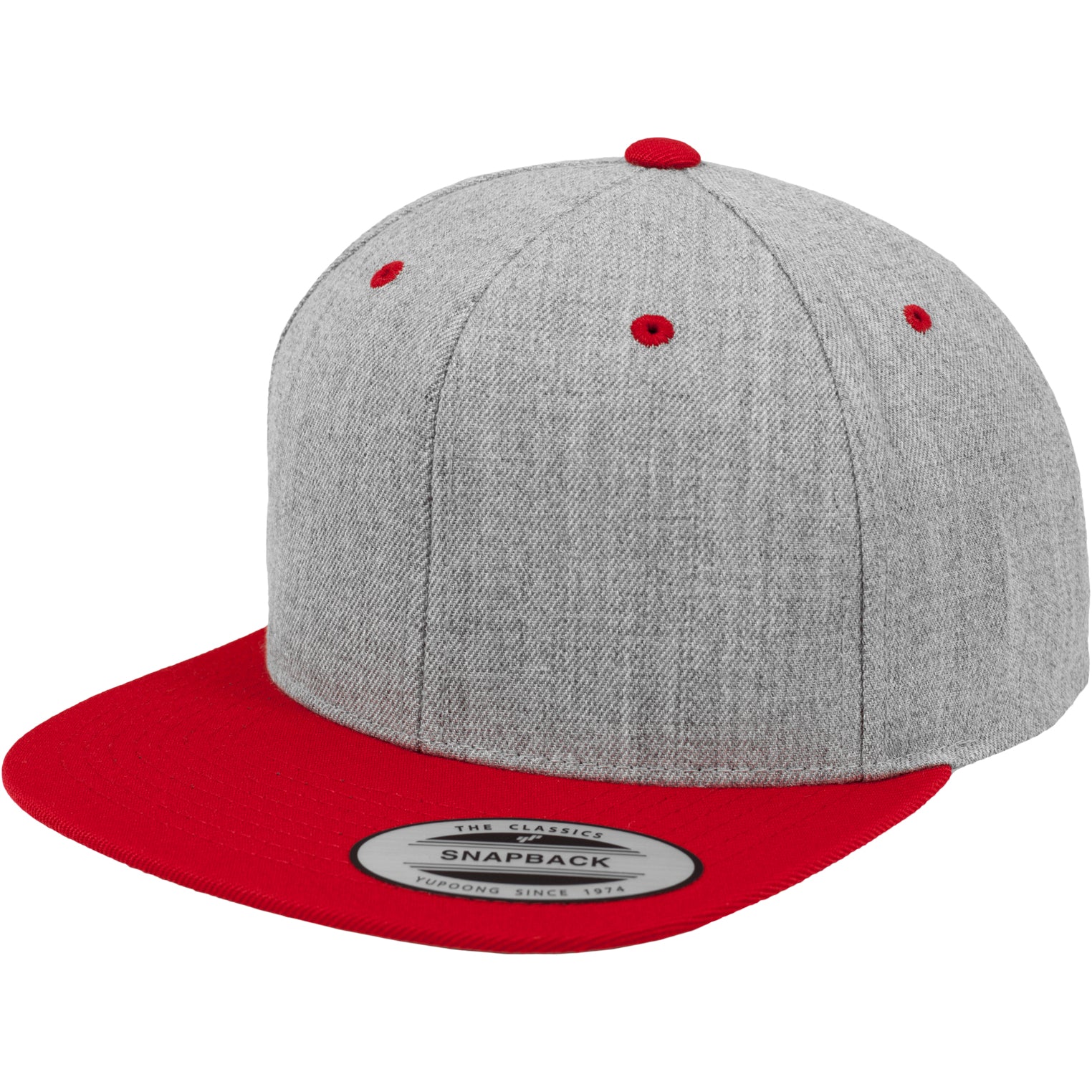 Classic Snapback 2-Tone - Heather Grey/Red - Headz Up 