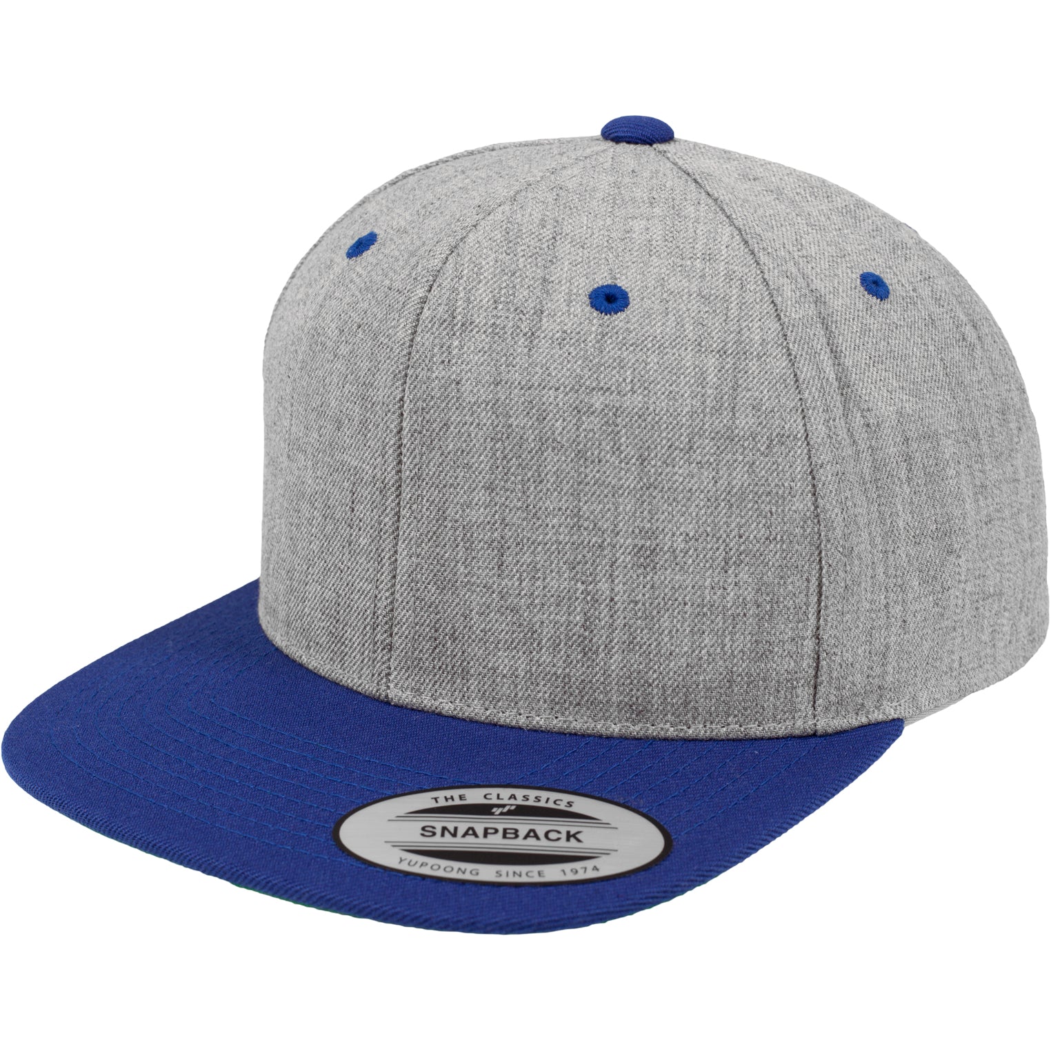 Classic Snapback 2-Tone - Heather Grey/Royal - Headz Up 