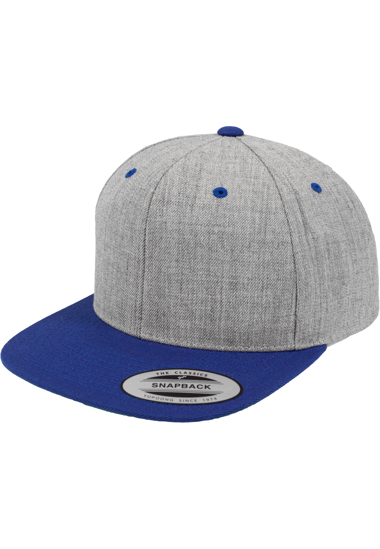Classic Snapback 2-Tone - Heather Grey/Royal - Headz Up 