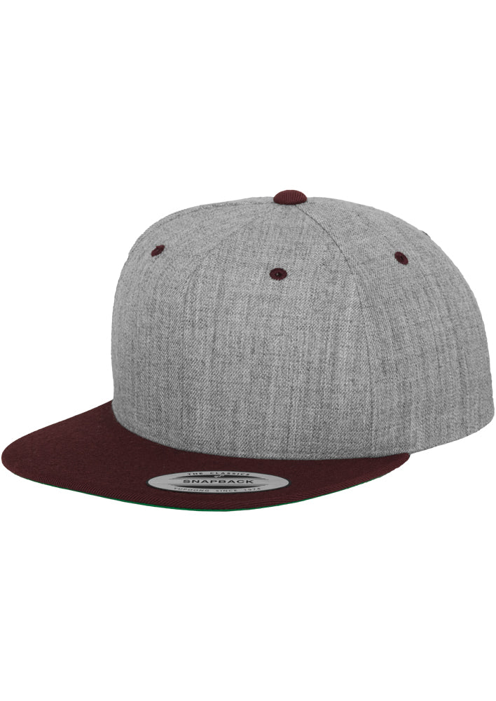 Classic Snapback 2-Tone - Heather Grey/Maroon - Headz Up 
