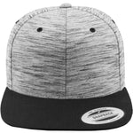 Stripes Melange Crown Snapback - Black7Grey - Headz Up 