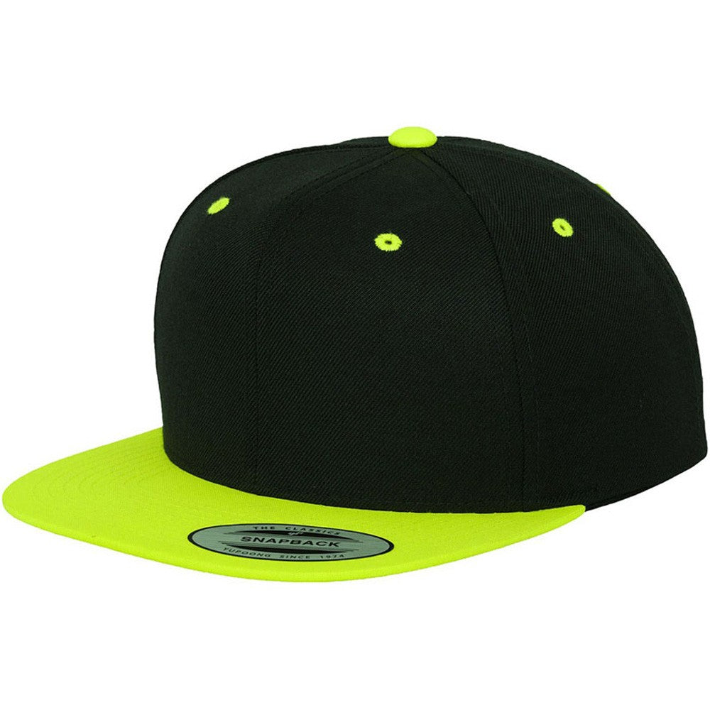 Classic Snapback 2-Tone - Black/Neon Yellow - Headz Up 