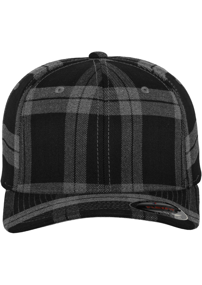 Flexfit Tartan Plaid - Black/Grey - Headz Up 