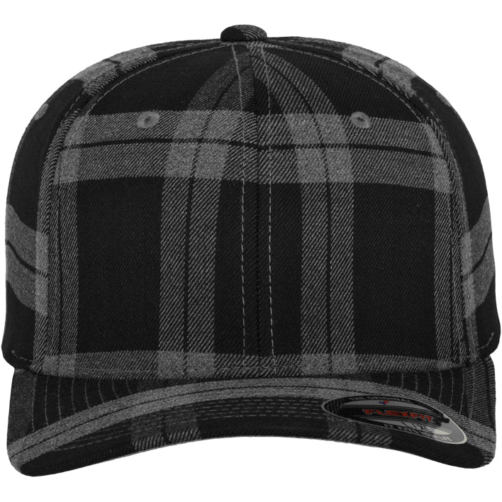 Flexfit Tartan Plaid - Black/Grey - Headz Up 