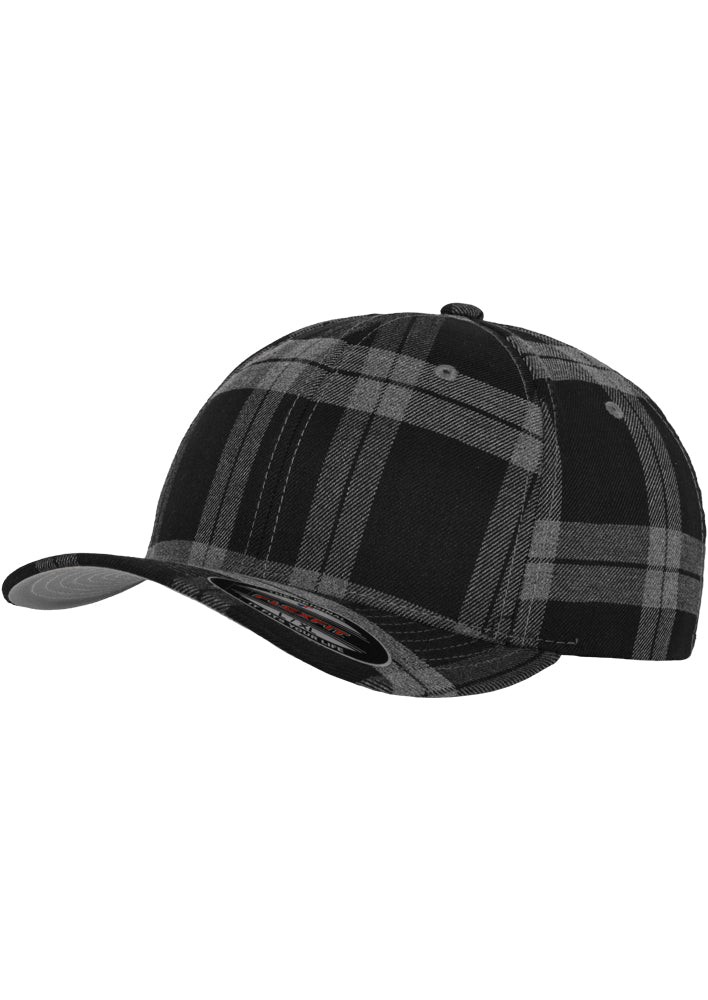 Flexfit Tartan Plaid - Black/Grey - Headz Up 