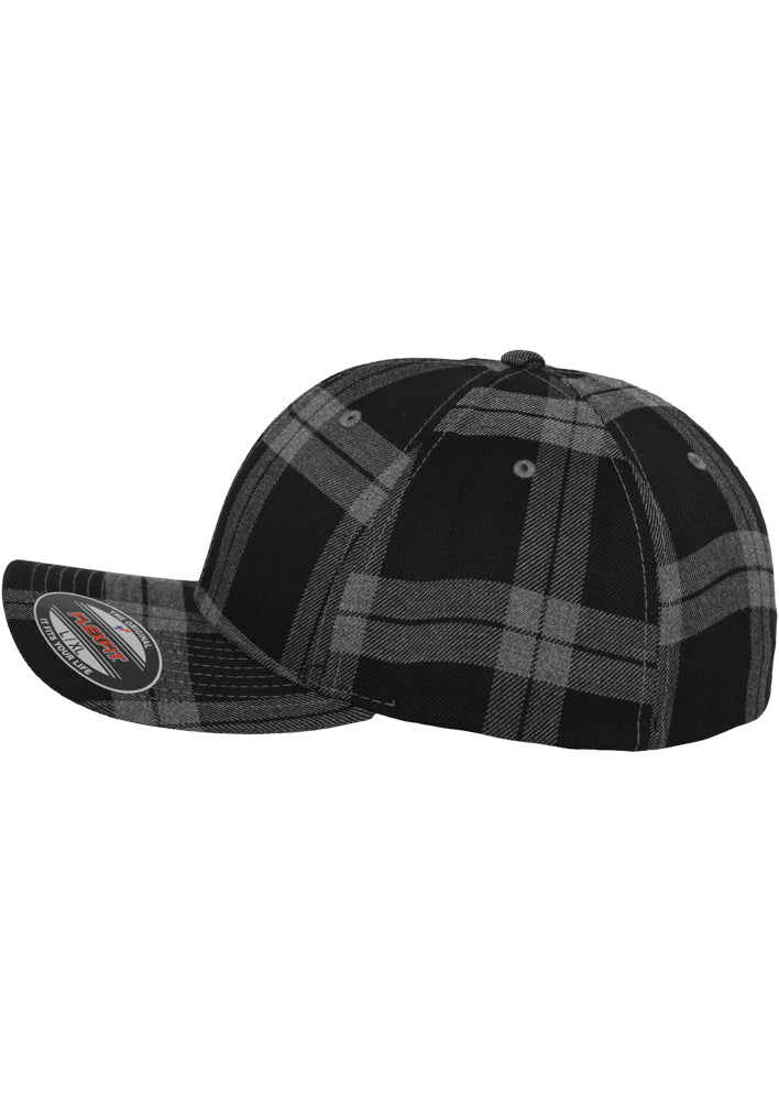 Flexfit Tartan Plaid - Black/Grey - Headz Up 