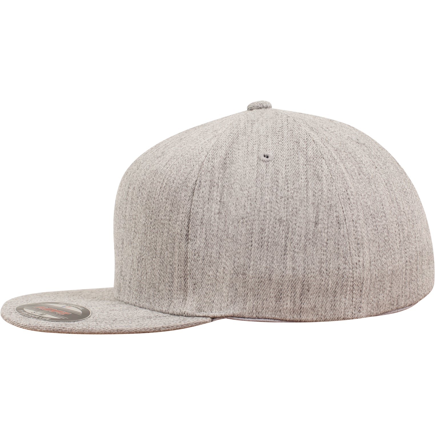 Flexfit Flat Visor (Fitted) - Heather Grey - Headz Up 