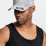 Flexfit Cap - Stripes Melange - Black/Heather Grey - Headz Up 