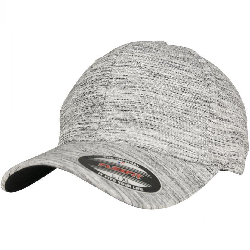 Flexfit Cap - Stripes Melange - Black/Heather Grey - Headz Up 
