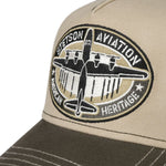 Aviation Trucker Cap - Khaki/Brown - Headz Up 