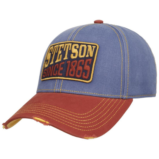 Since 1865 Vintage Distressed Baseball Cap - Blue/Orange - Headz Up 