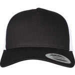 5-Panel Retro Trucker 2-Tone Cap - Black/White - Headz Up 