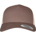 5-Panel Retro Trucker 2-Tone Cap - Brown/Khaki - Headz Up 