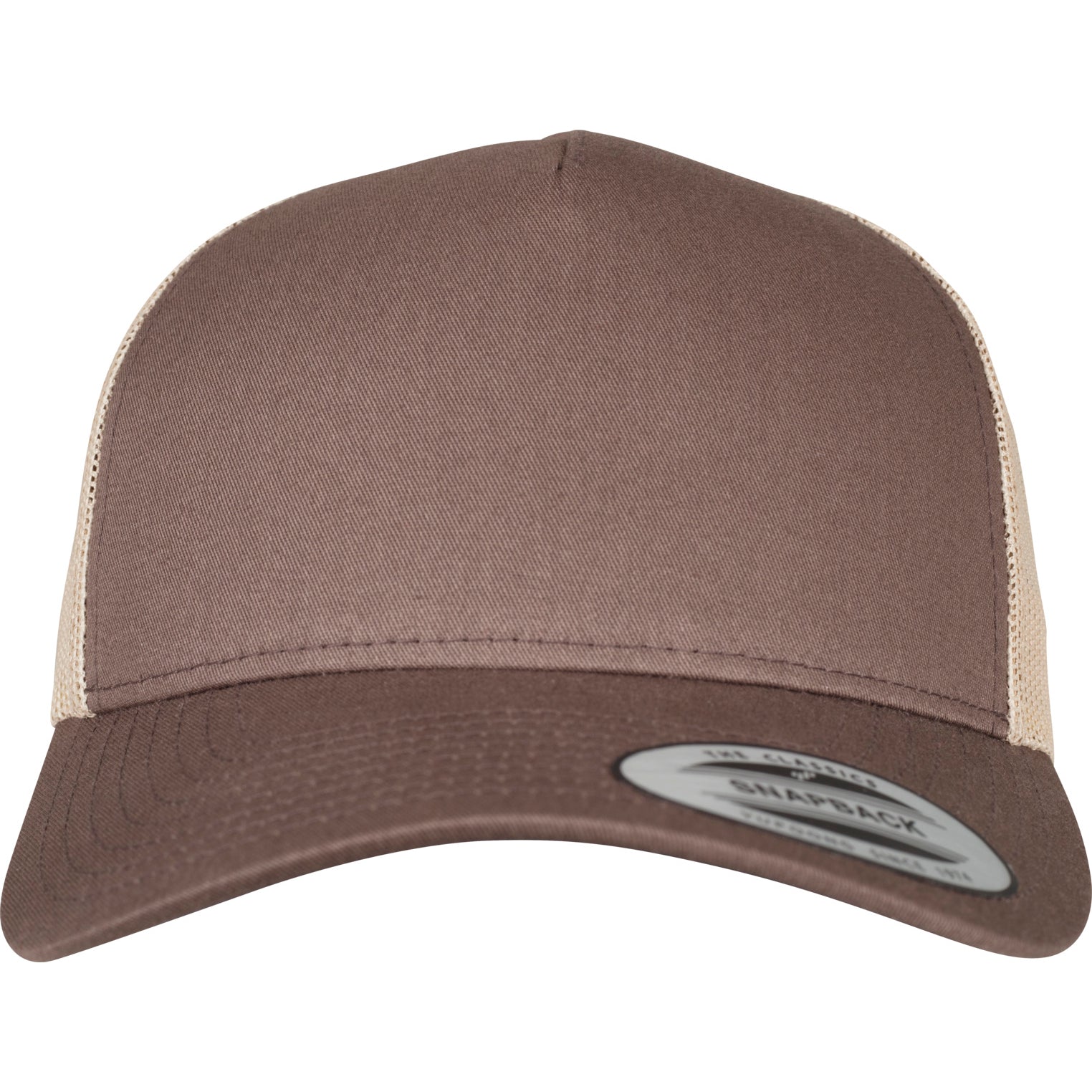 5-Panel Retro Trucker 2-Tone Cap - Brown/Khaki - Headz Up 
