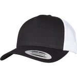 5-Panel Retro Trucker 2-Tone Cap - Black/White - Headz Up 
