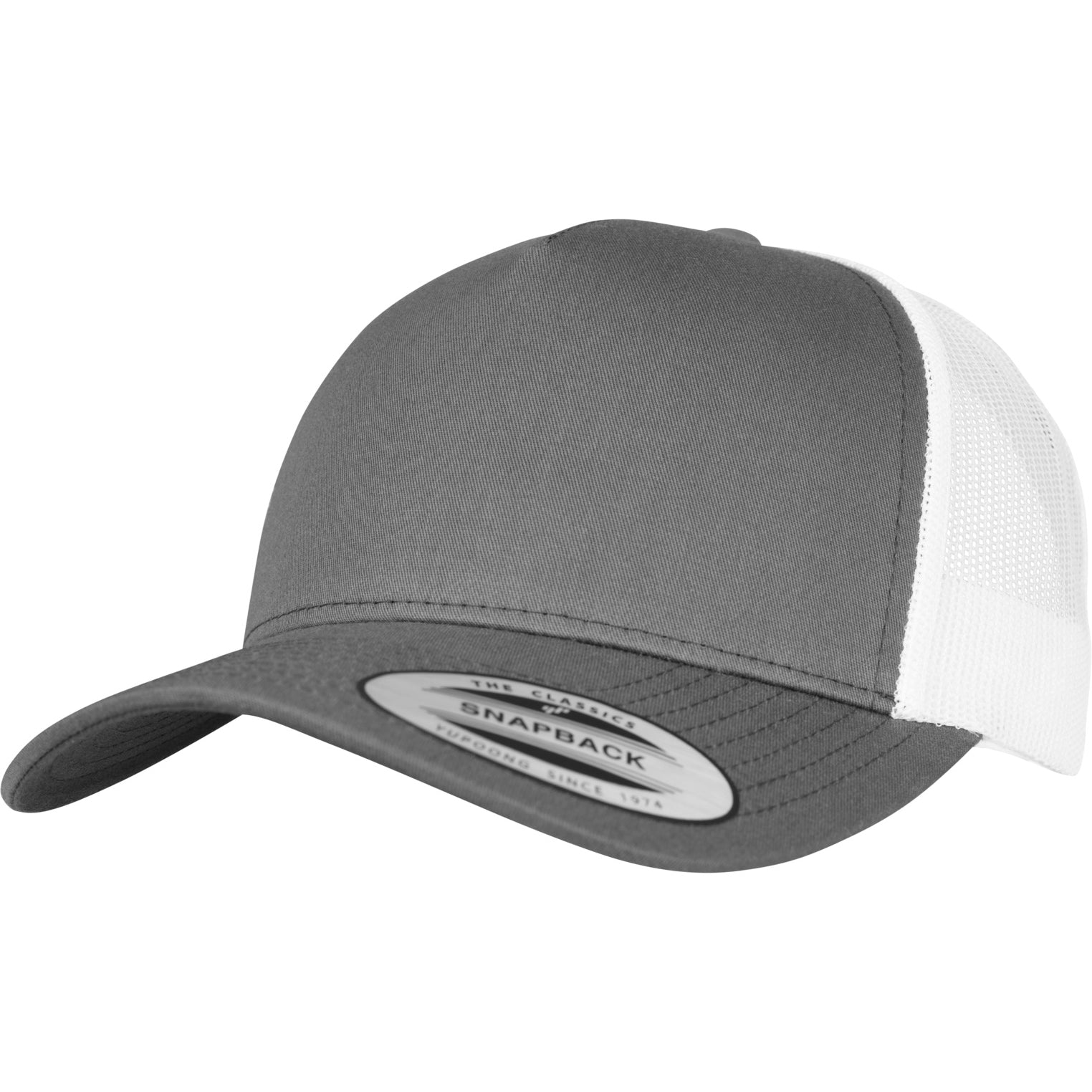 5-Panel Retro Trucker 2-Tone Cap - Charcoal/White - Headz Up 