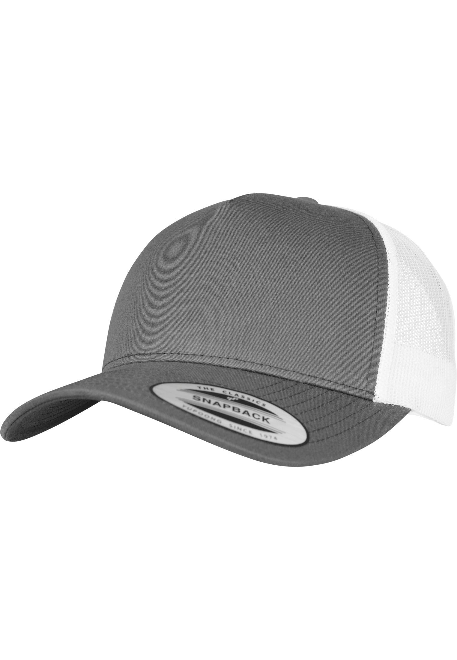 5-Panel Retro Trucker 2-Tone Cap - Charcoal/White - Headz Up 