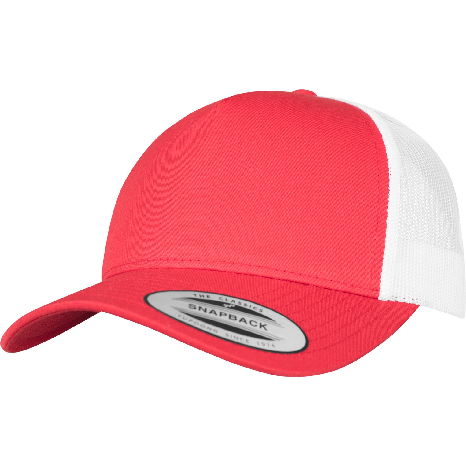 5-Panel Retro Trucker 2-Tone Cap - Red/White - Headz Up 