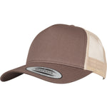 5-Panel Retro Trucker 2-Tone Cap - Brown/Khaki - Headz Up 