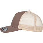 5-Panel Retro Trucker 2-Tone Cap - Brown/Khaki - Headz Up 