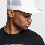 5-Panel Retro Trucker Cap - White - Headz Up 