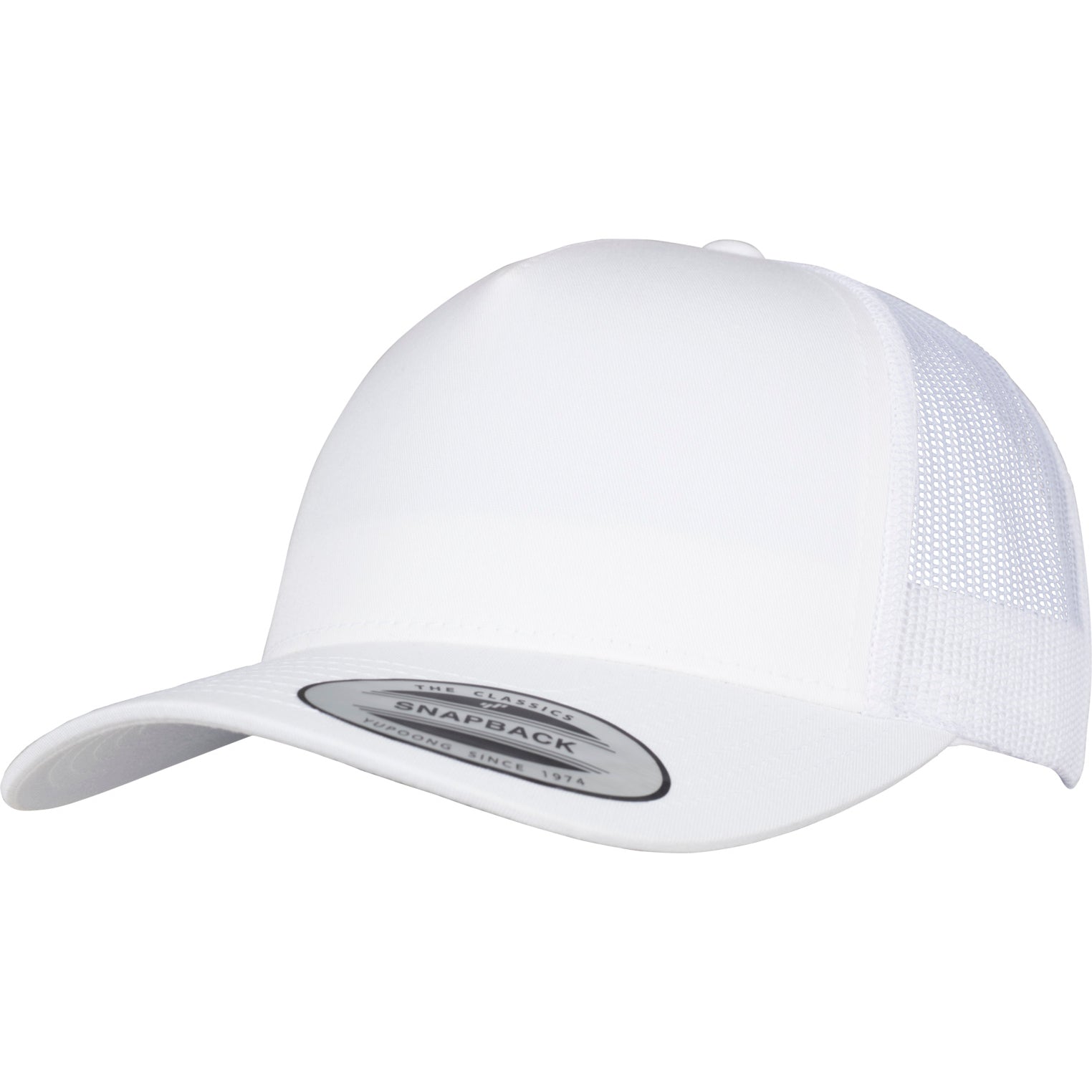 5-Panel Retro Trucker Cap - White - Headz Up 