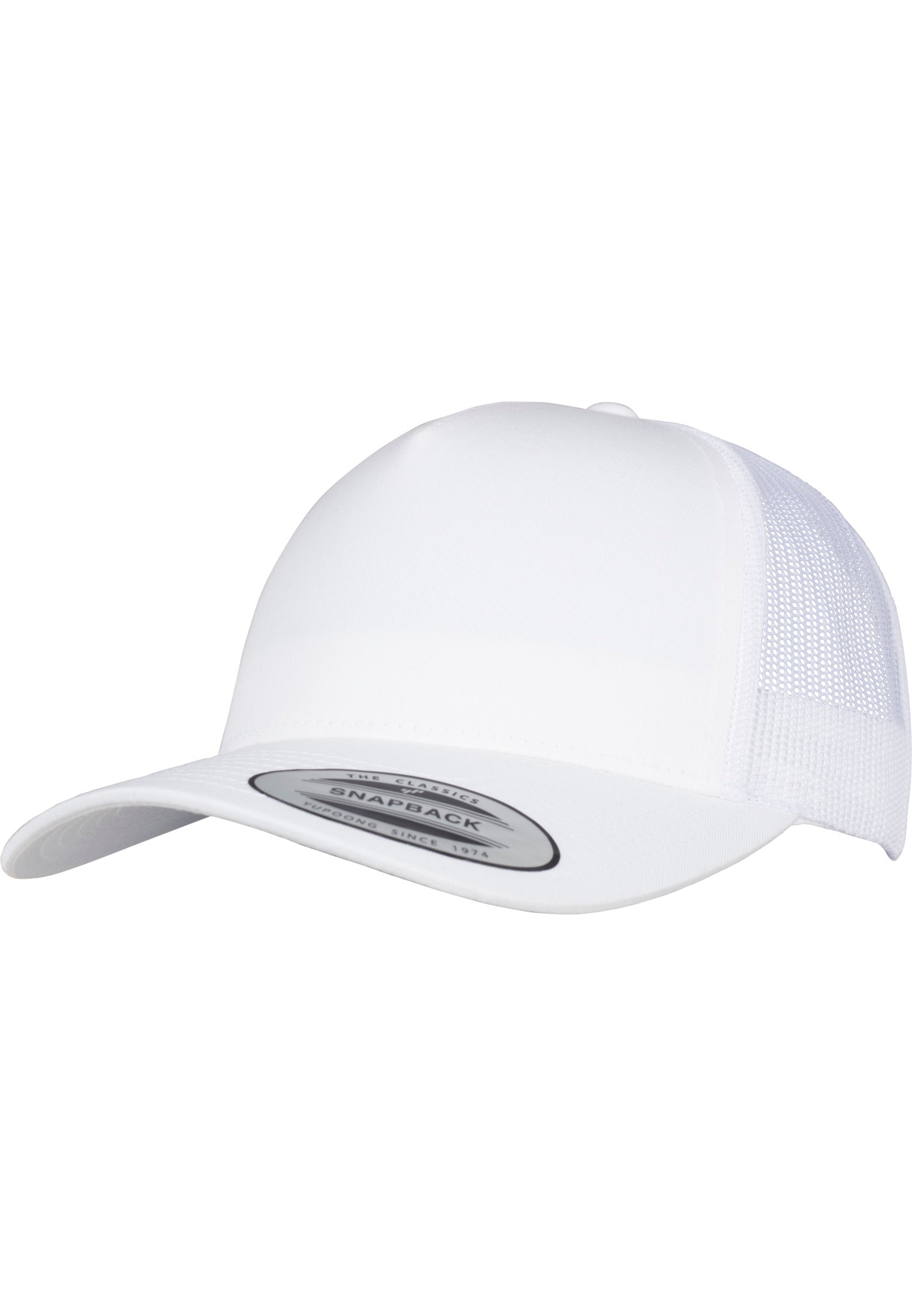 5-Panel Retro Trucker Cap - White - Headz Up 