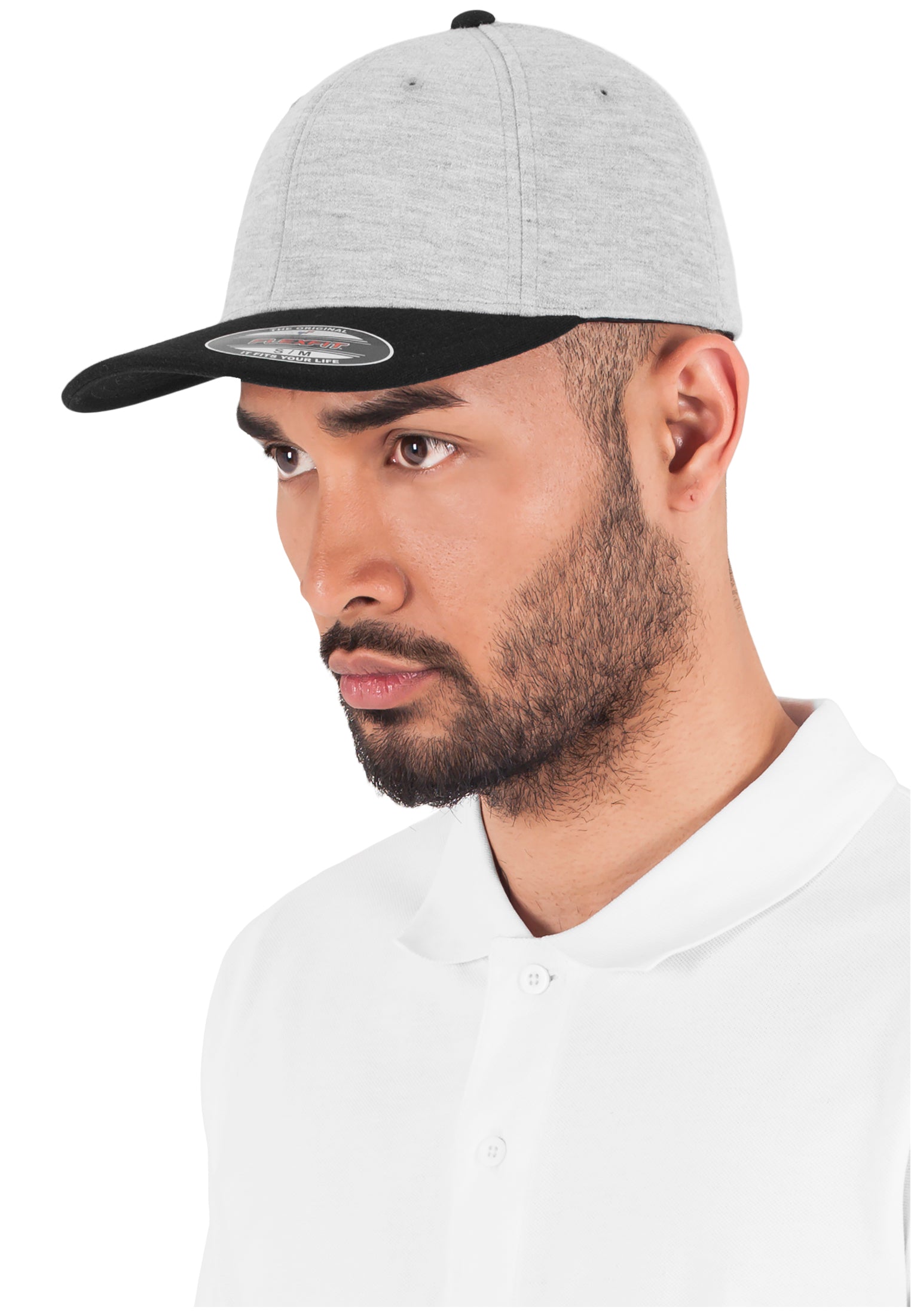 Flexfit Cap - Double Jersey 2-Tone - Grey Black - Headz Up 