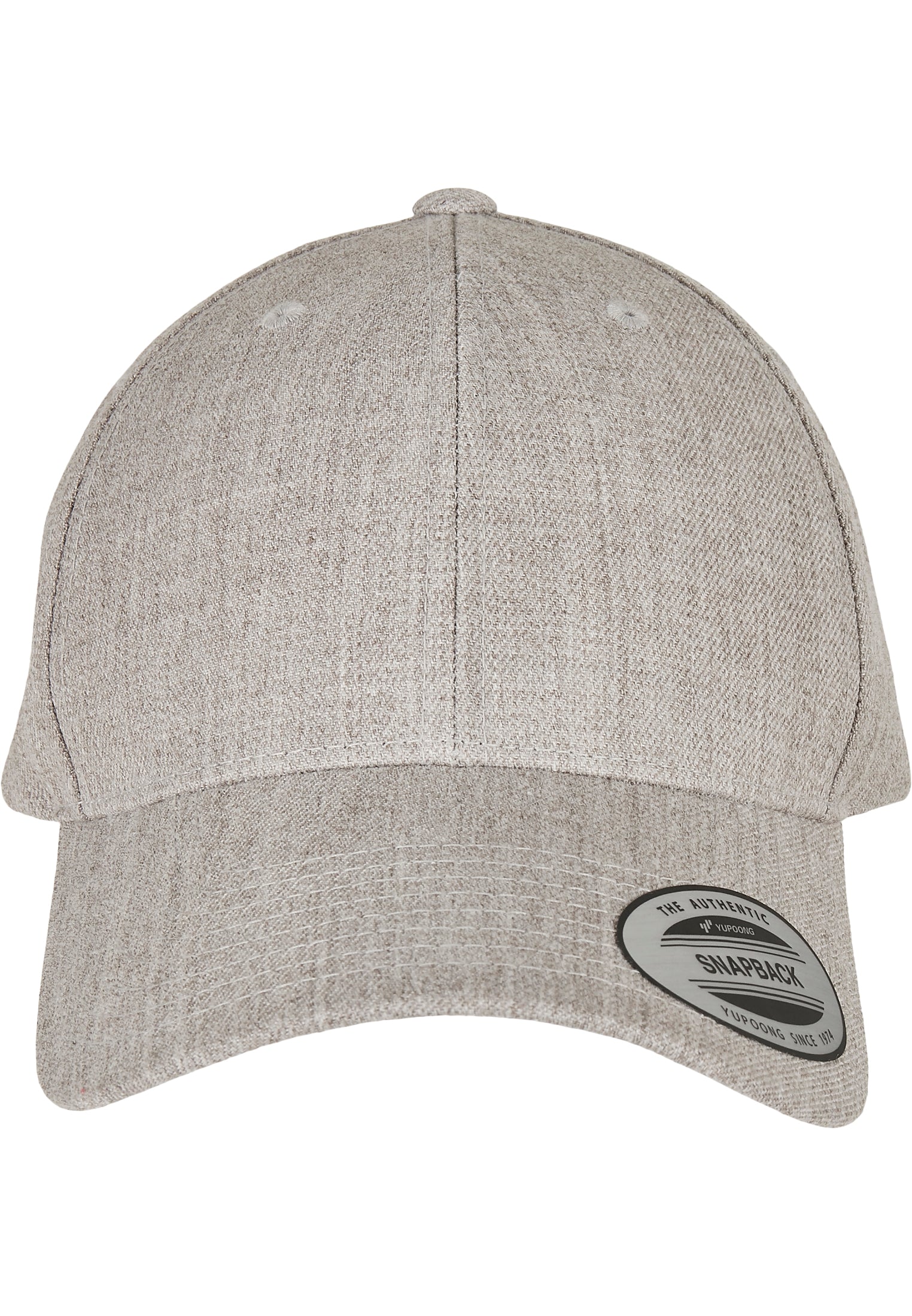 Premium Curved Visor Snapback Cap - Lysegrå - Headz Up 