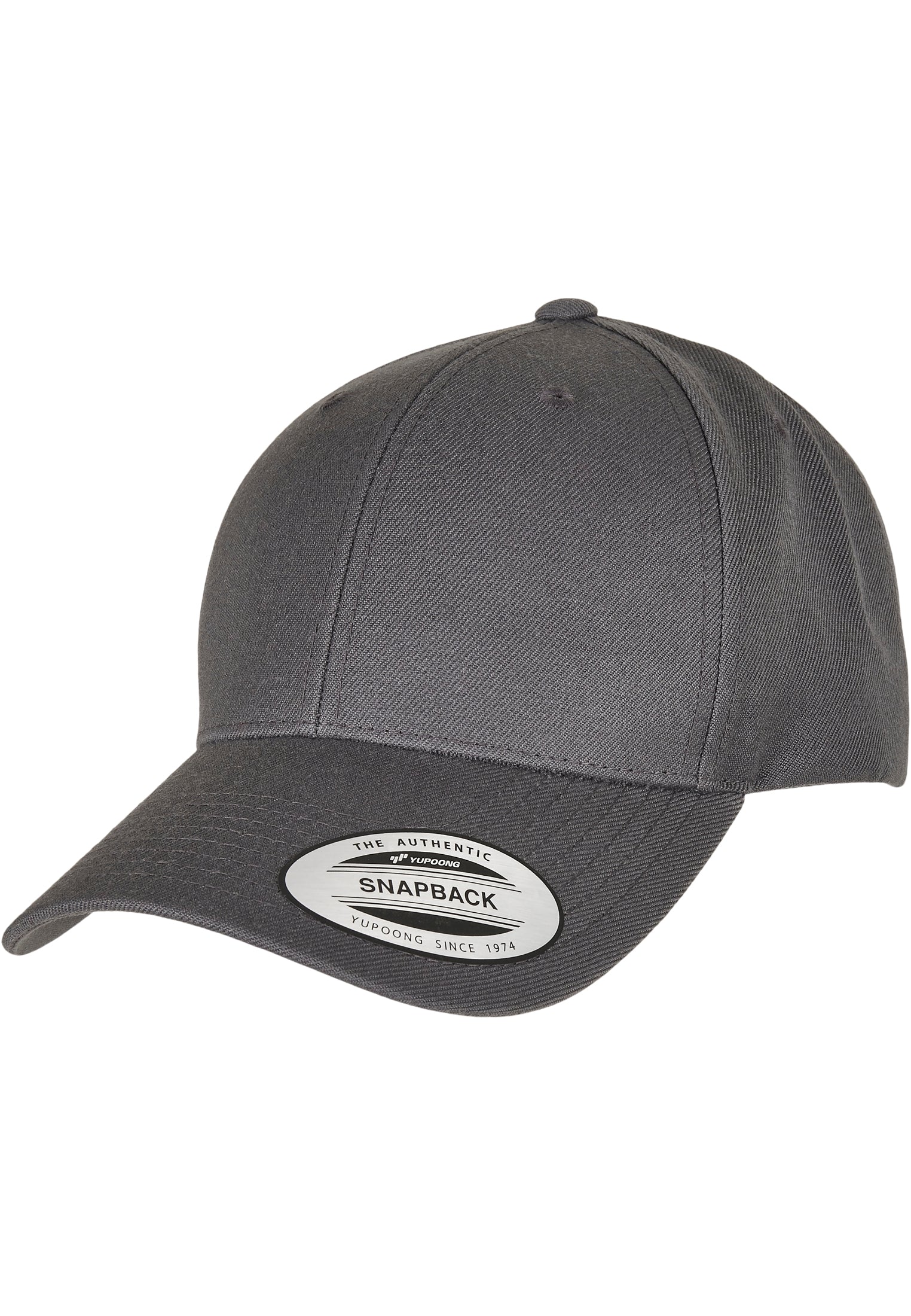 Premium Curved Visor Snapback Cap - Mørkegrå - Headz Up 