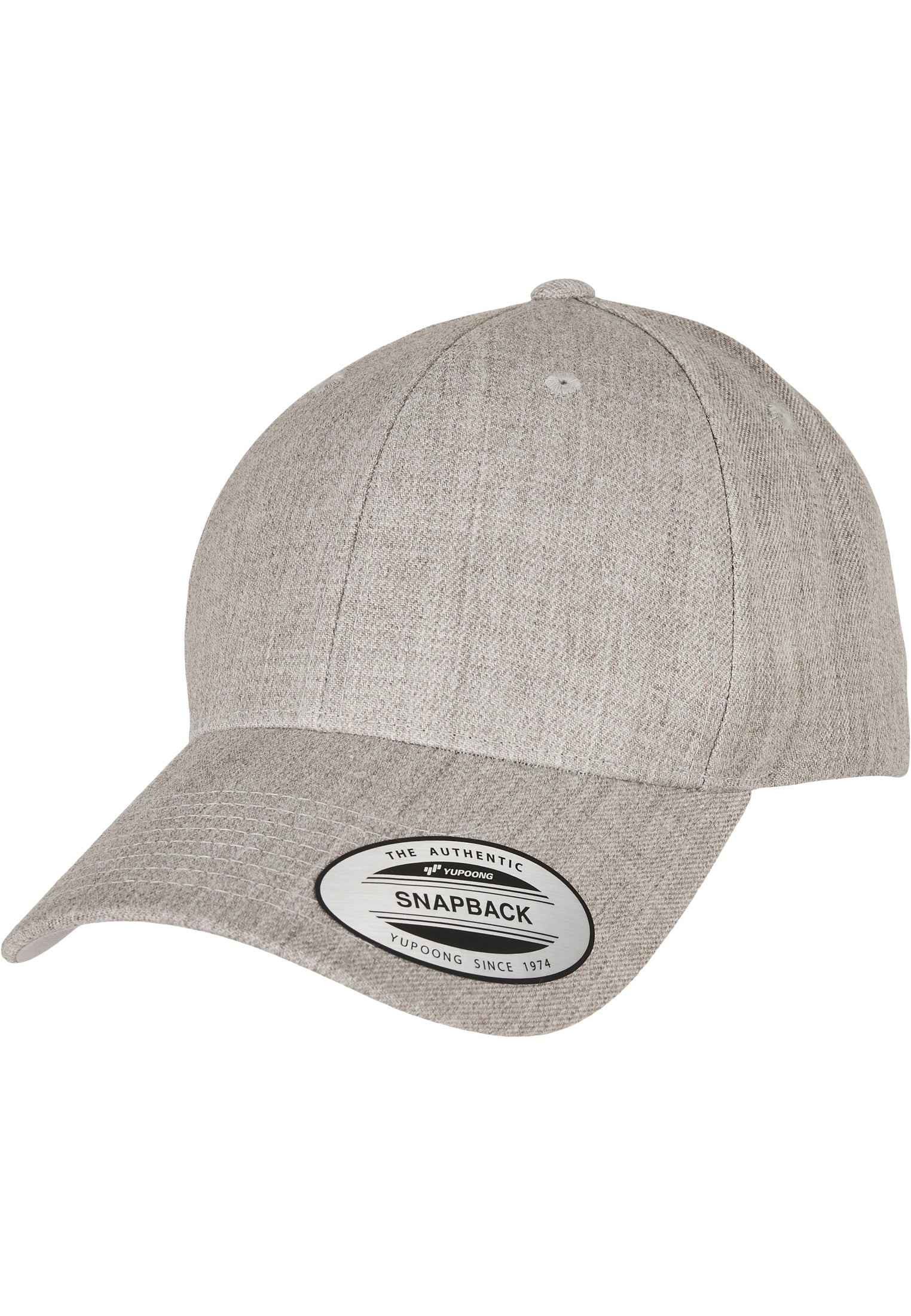Premium Curved Visor Snapback Cap - Lysegrå - Headz Up 