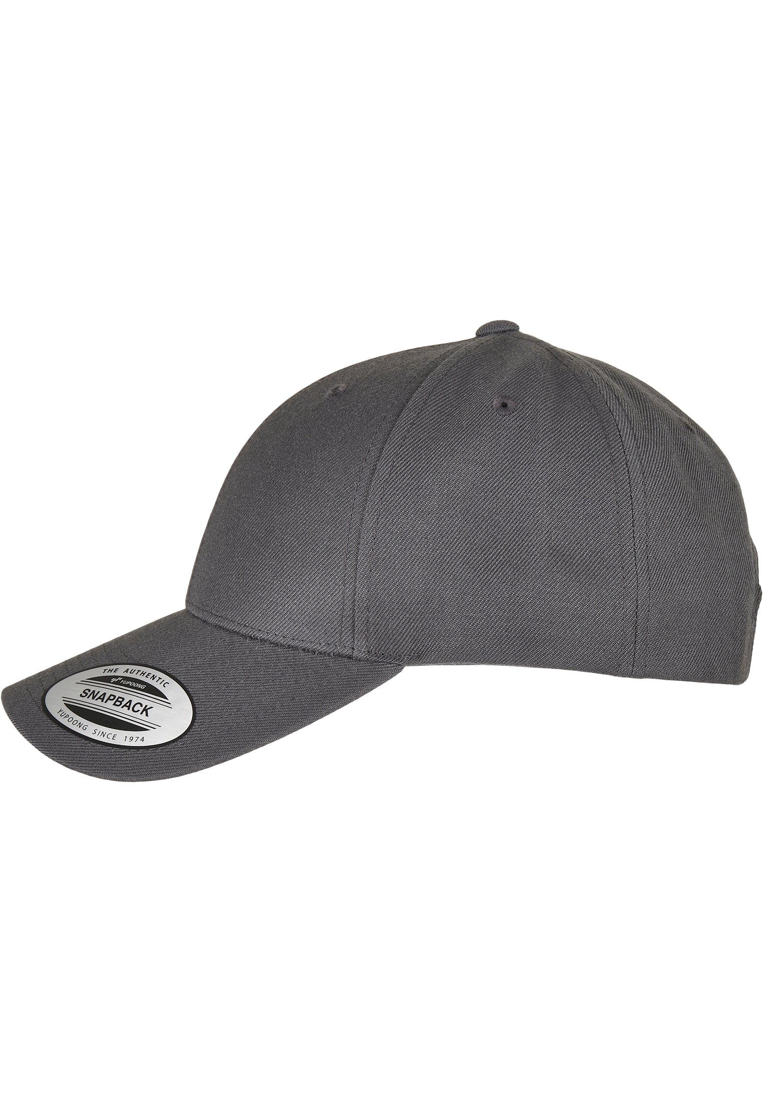 Premium Curved Visor Snapback Cap - Mørkegrå - Headz Up 