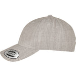 Premium Curved Visor Snapback Cap - Lysegrå - Headz Up 