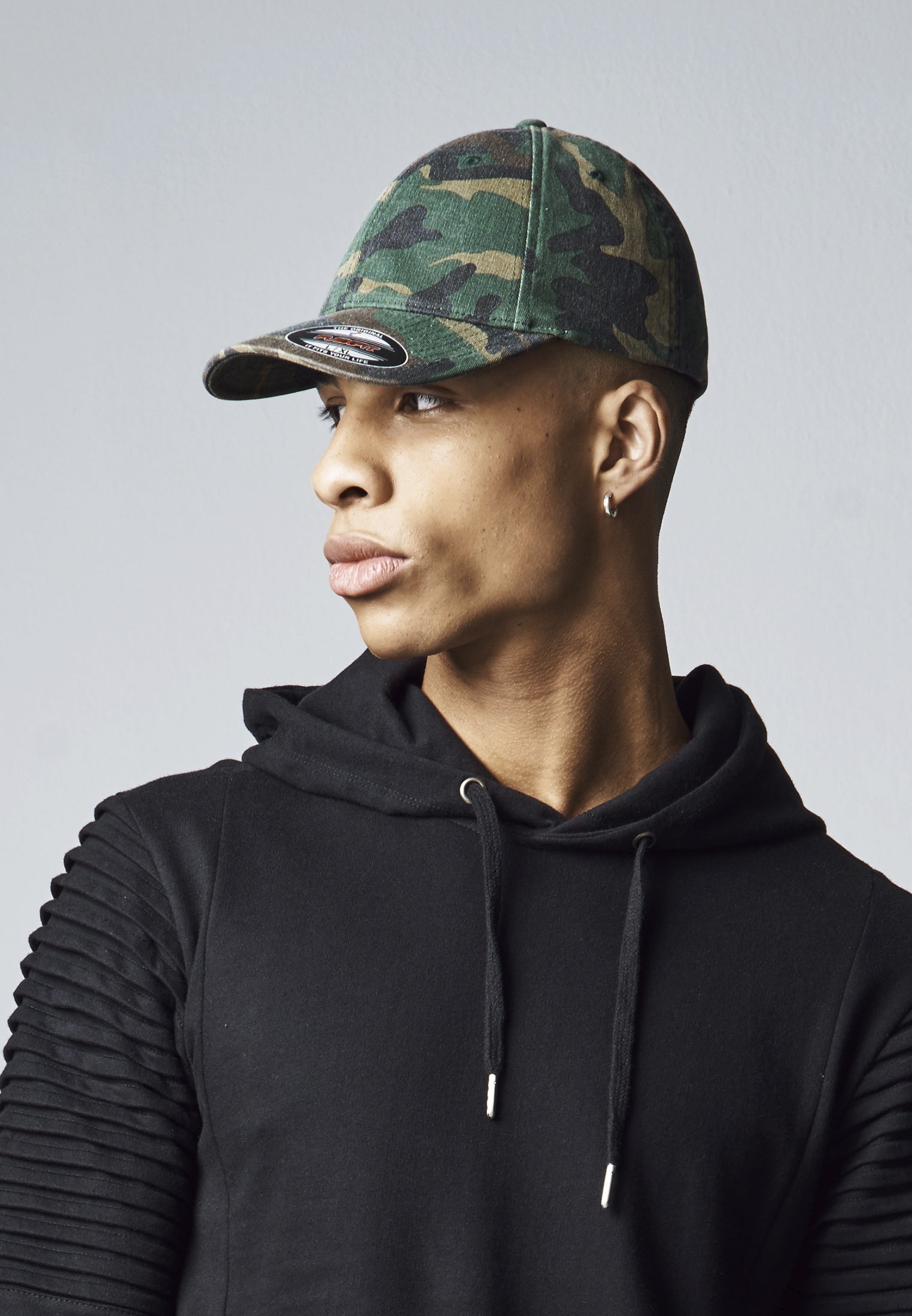 Flexfit Cap - Garment Washed Camo - Green Camo - Headz Up 