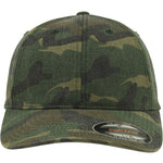 Flexfit Cap - Garment Washed Camo - Green Camo - Headz Up 