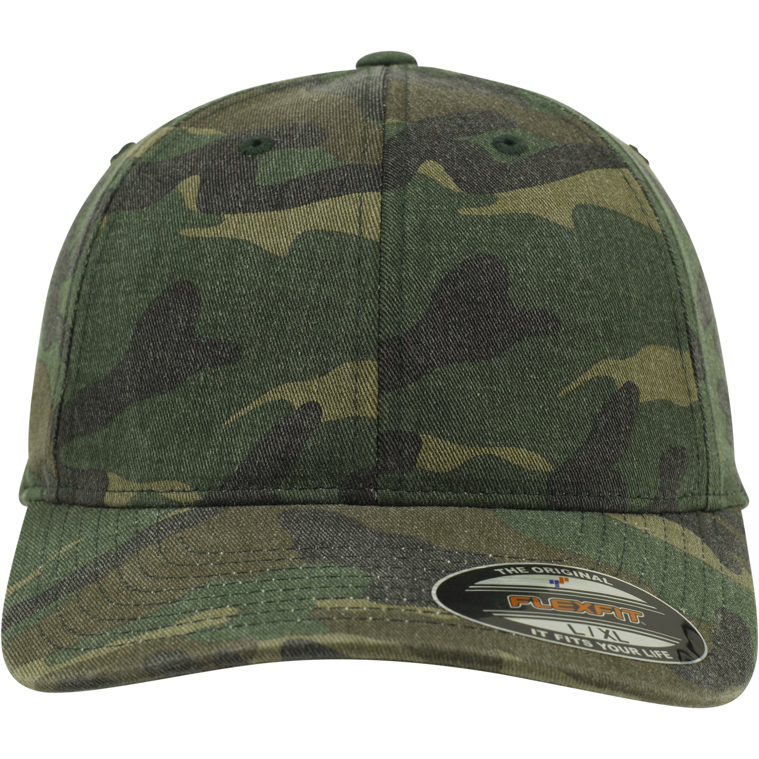 Flexfit Cap - Garment Washed Camo - Green Camo - Headz Up 
