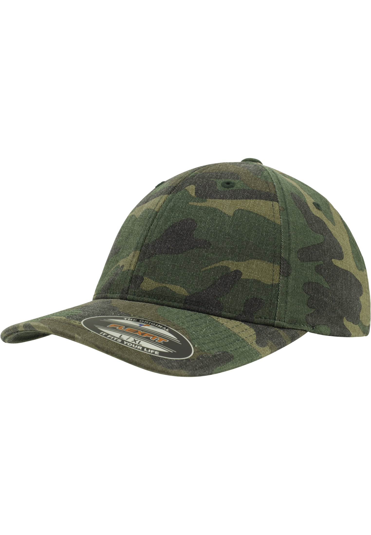 Flexfit Cap - Garment Washed Camo - Green Camo - Headz Up 