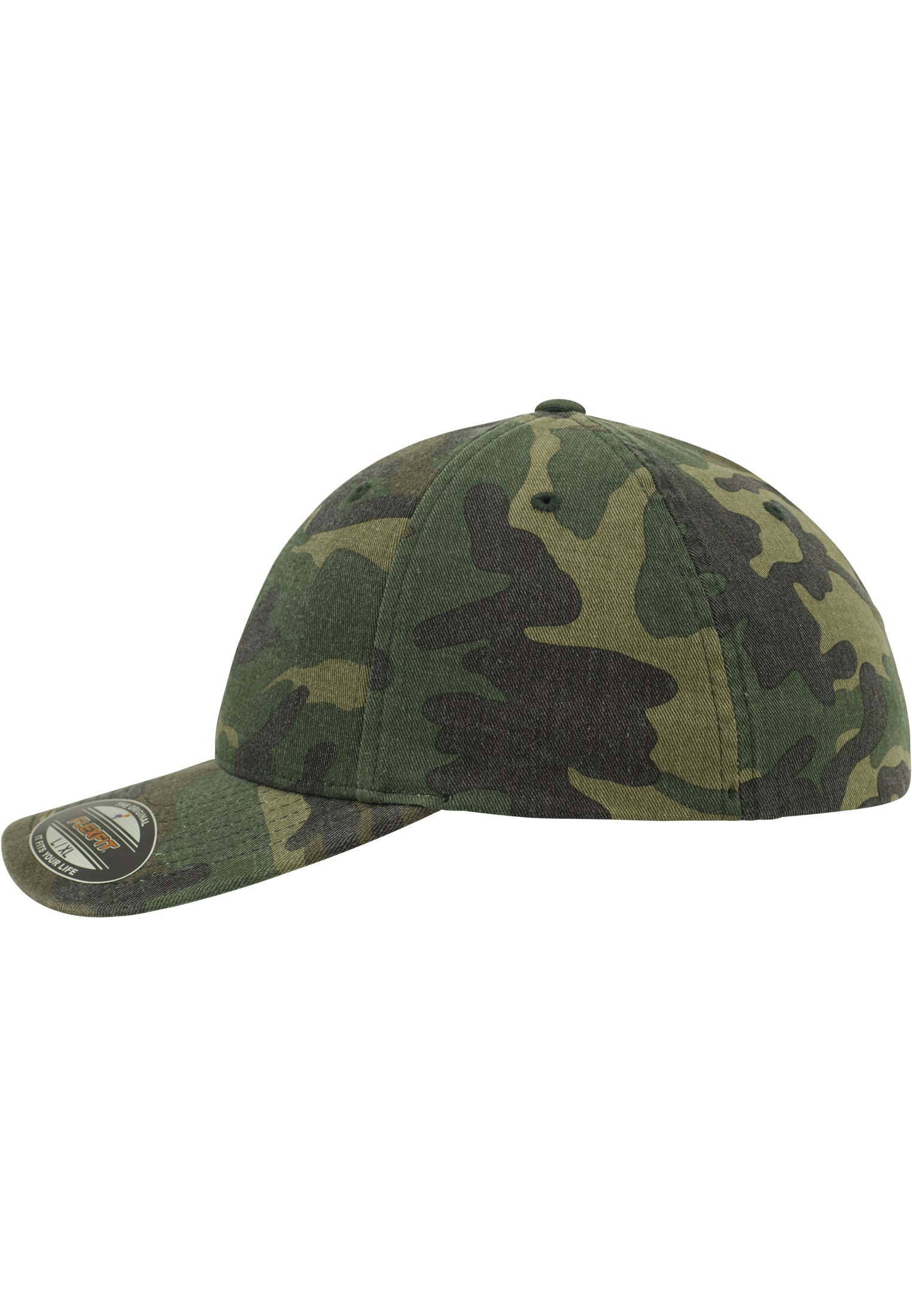Flexfit Cap - Garment Washed Camo - Green Camo - Headz Up 